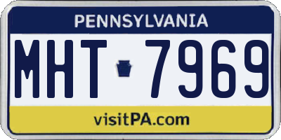 PA license plate MHT7969