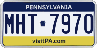 PA license plate MHT7970