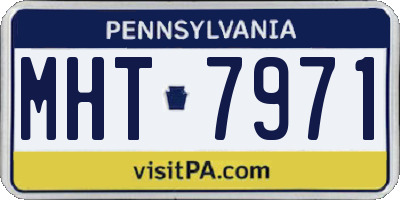 PA license plate MHT7971