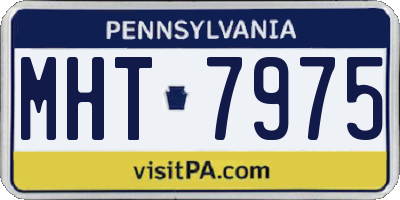 PA license plate MHT7975