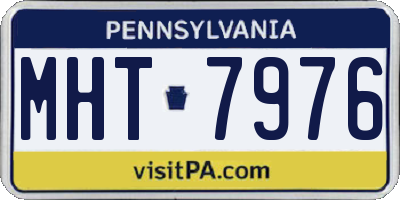 PA license plate MHT7976