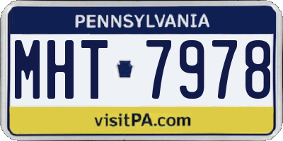 PA license plate MHT7978