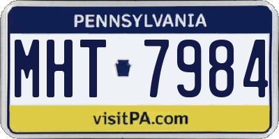 PA license plate MHT7984