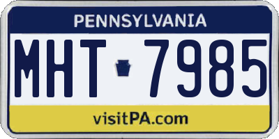 PA license plate MHT7985