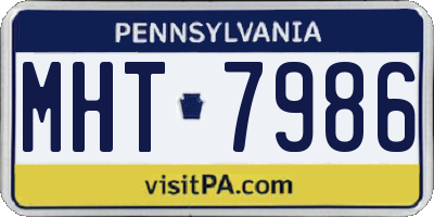 PA license plate MHT7986
