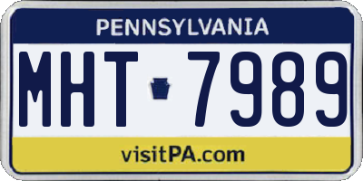 PA license plate MHT7989