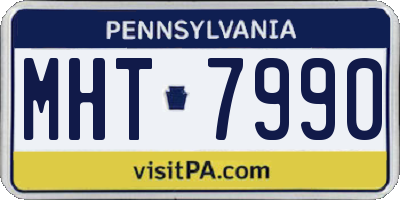 PA license plate MHT7990