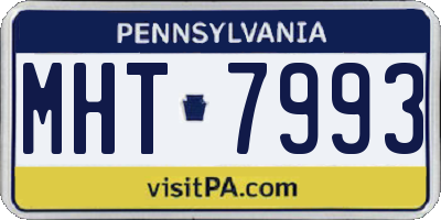 PA license plate MHT7993
