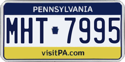 PA license plate MHT7995