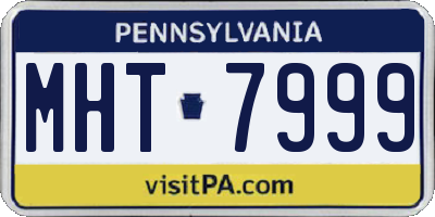 PA license plate MHT7999