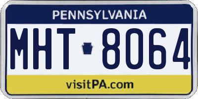 PA license plate MHT8064