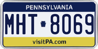 PA license plate MHT8069
