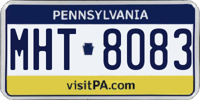 PA license plate MHT8083
