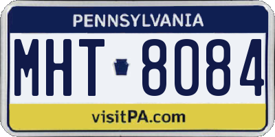 PA license plate MHT8084