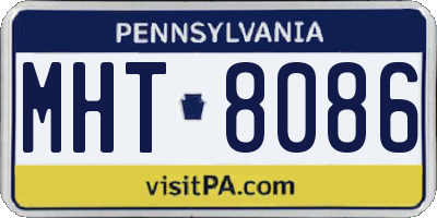 PA license plate MHT8086