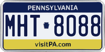 PA license plate MHT8088