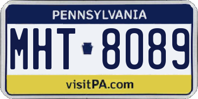 PA license plate MHT8089