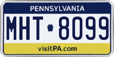 PA license plate MHT8099