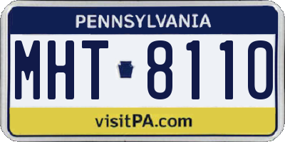 PA license plate MHT8110