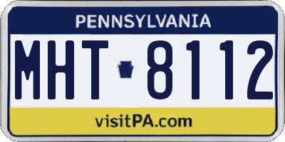 PA license plate MHT8112