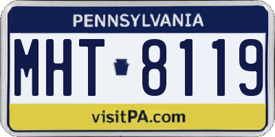 PA license plate MHT8119