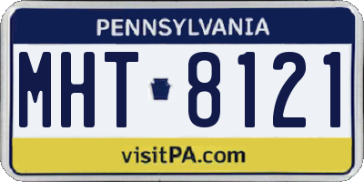 PA license plate MHT8121