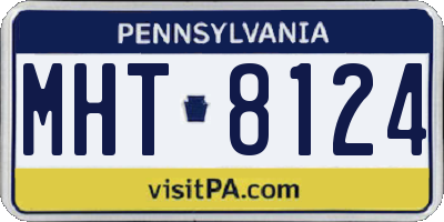 PA license plate MHT8124