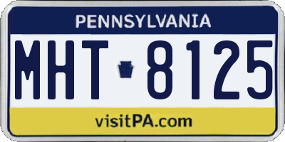 PA license plate MHT8125