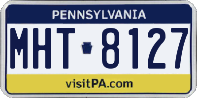PA license plate MHT8127
