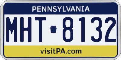 PA license plate MHT8132