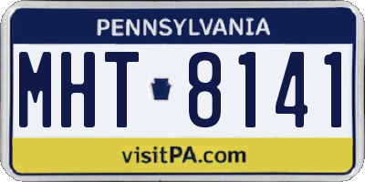 PA license plate MHT8141