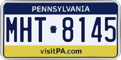 PA license plate MHT8145
