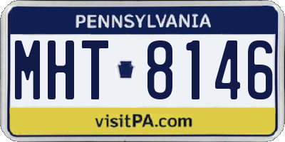 PA license plate MHT8146