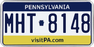 PA license plate MHT8148