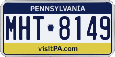 PA license plate MHT8149