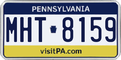 PA license plate MHT8159