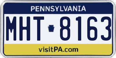 PA license plate MHT8163