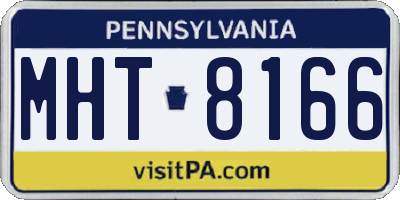 PA license plate MHT8166