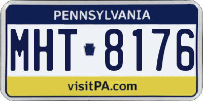 PA license plate MHT8176