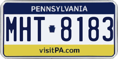 PA license plate MHT8183