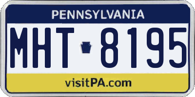 PA license plate MHT8195