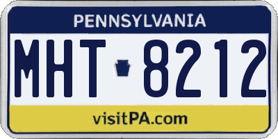 PA license plate MHT8212