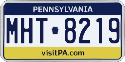 PA license plate MHT8219