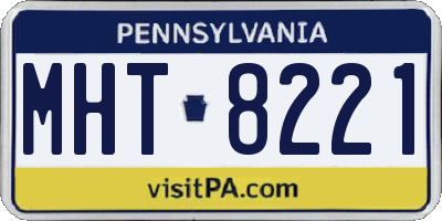 PA license plate MHT8221