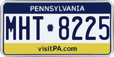 PA license plate MHT8225