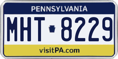 PA license plate MHT8229