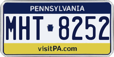 PA license plate MHT8252