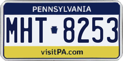 PA license plate MHT8253