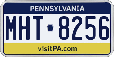 PA license plate MHT8256