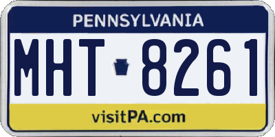 PA license plate MHT8261